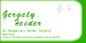 gergely heider business card